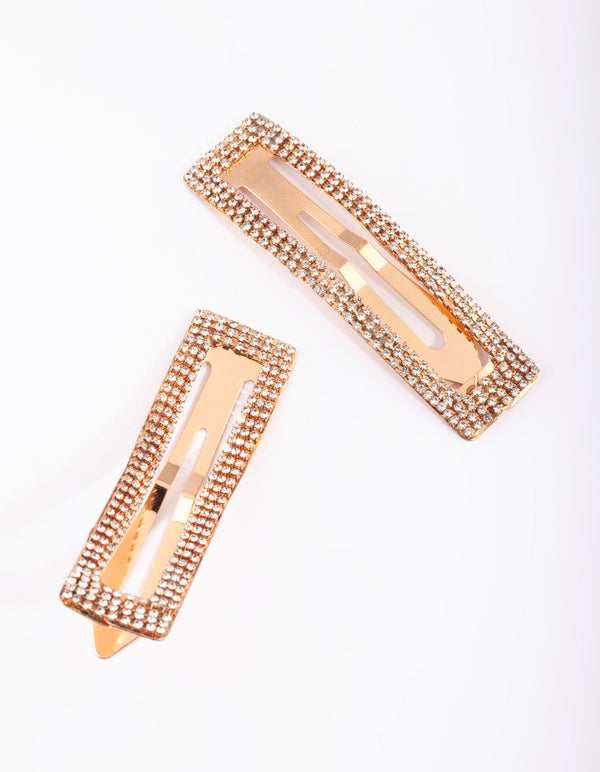 Gold Cup Chain Rectangular Clip Set