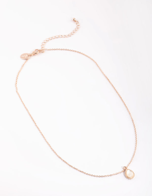 Rose Gold Teardrop Necklace