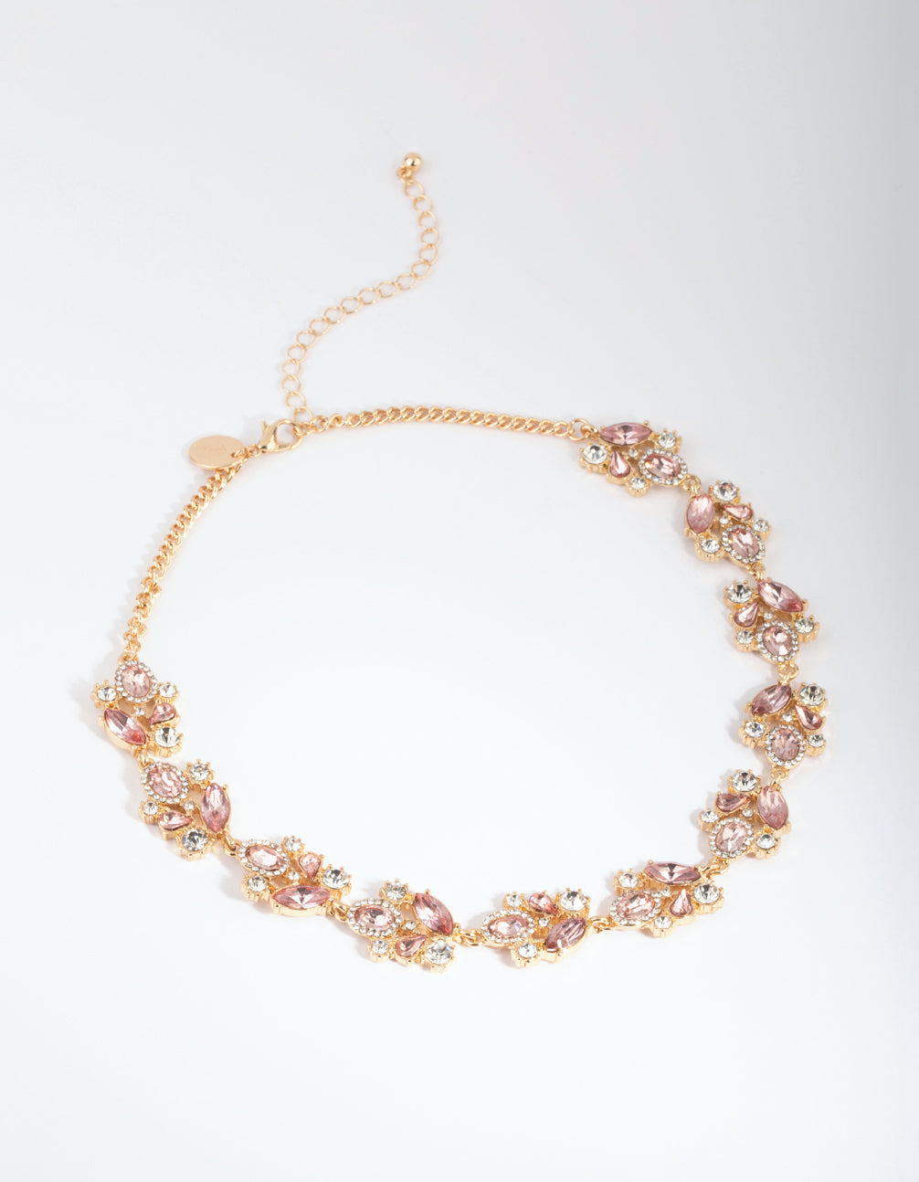 Gold Mixed Stone Collar Necklace