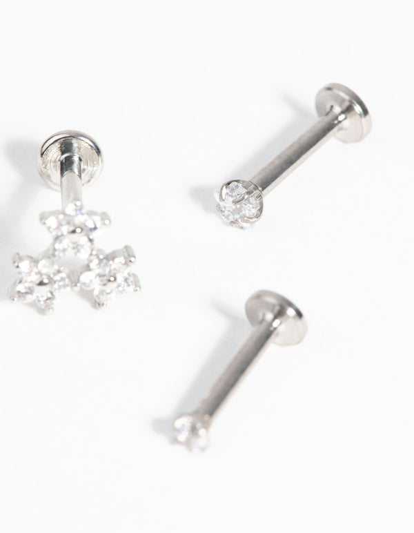 Surgical Steel Posy Flat Back Pack