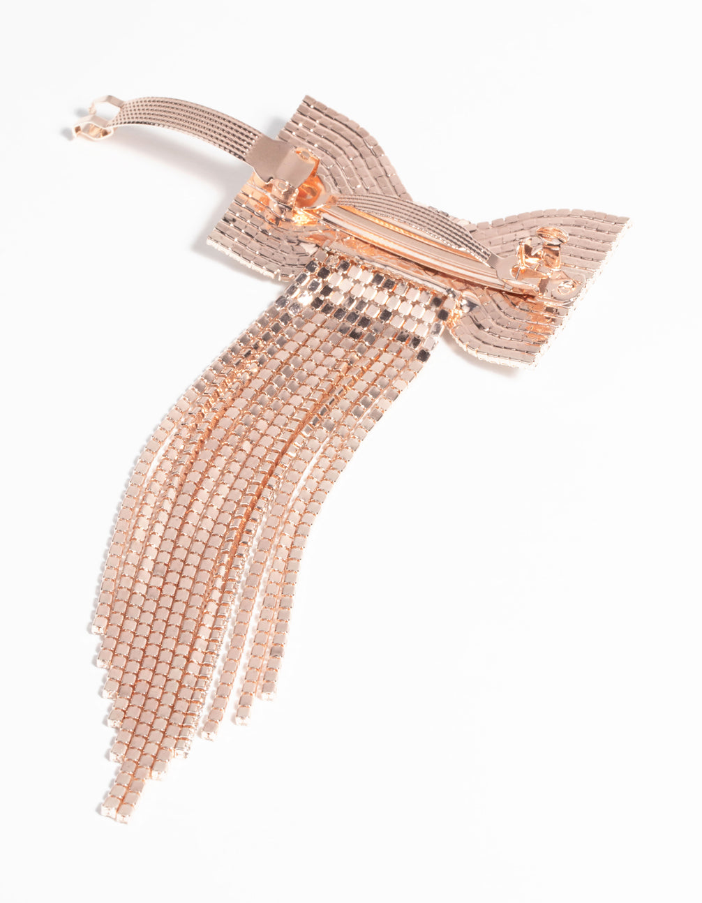 Rose Gold Crystal Bow Clip