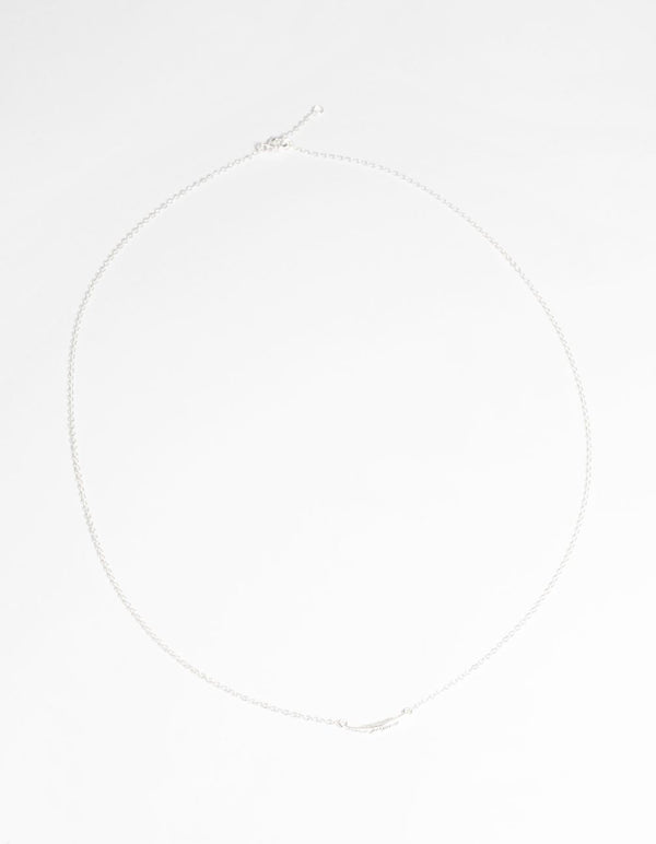 Sterling Silver Falling Leaf Necklace