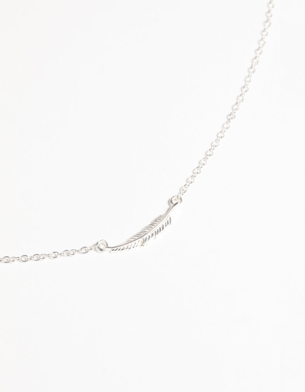Sterling Silver Falling Leaf Necklace