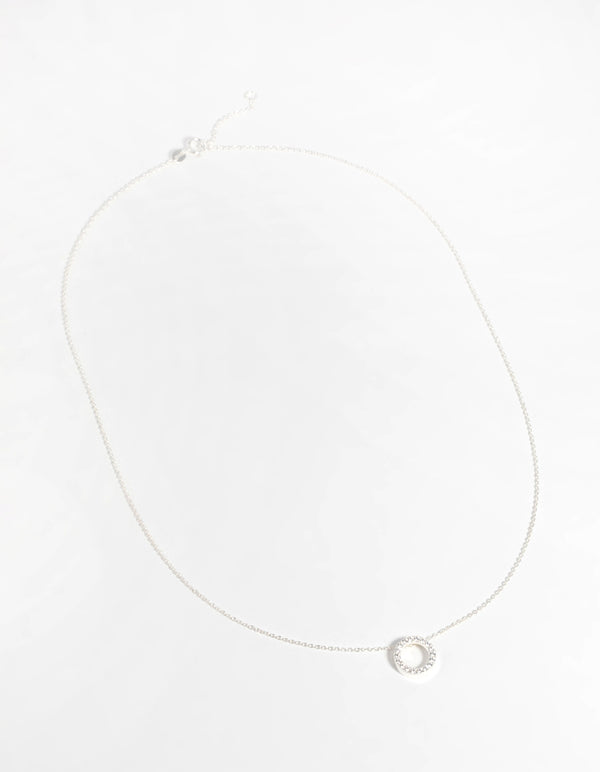 Sterling Silver Open Circle Necklace