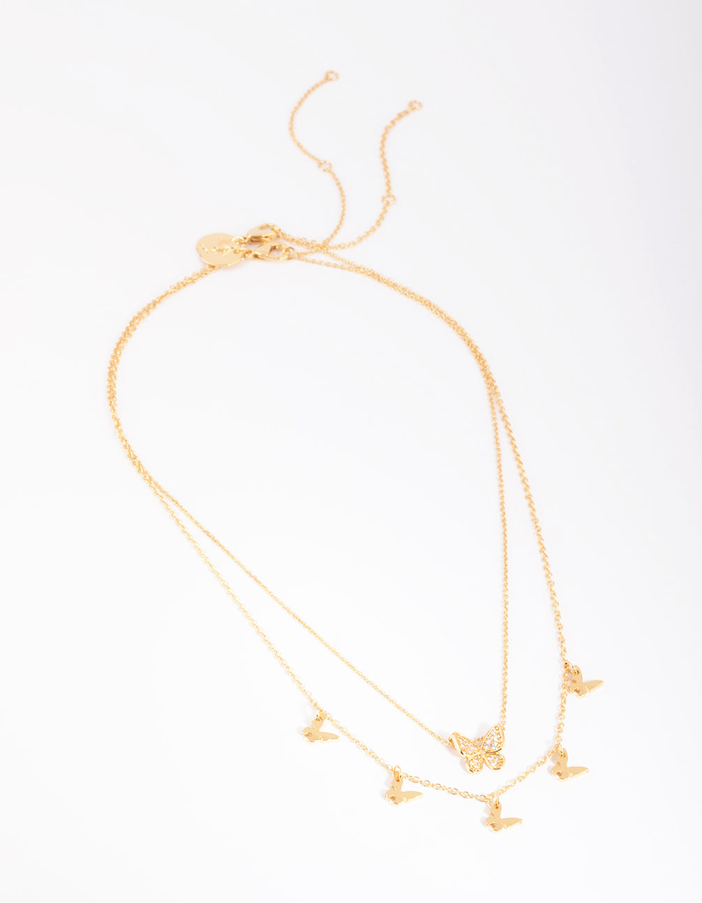 Gold Plated Butterfly Necklace Set