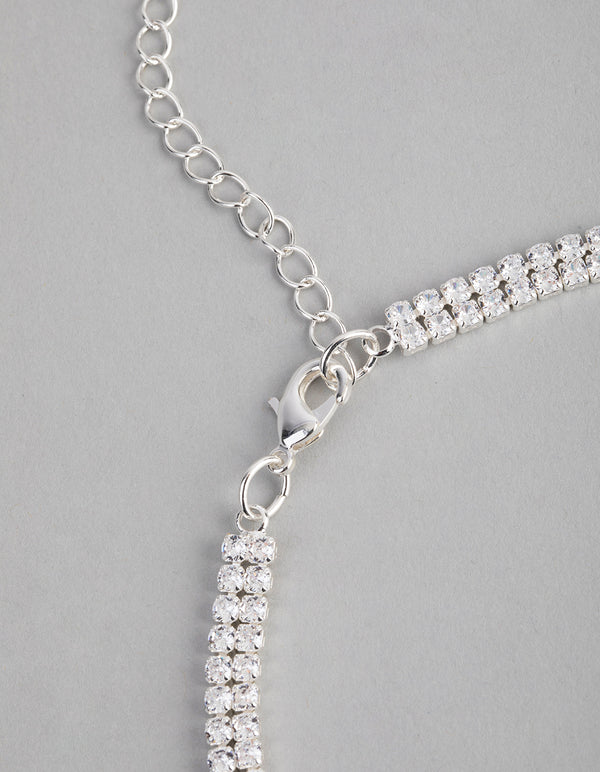 Silver Cubic Zirconia Belt