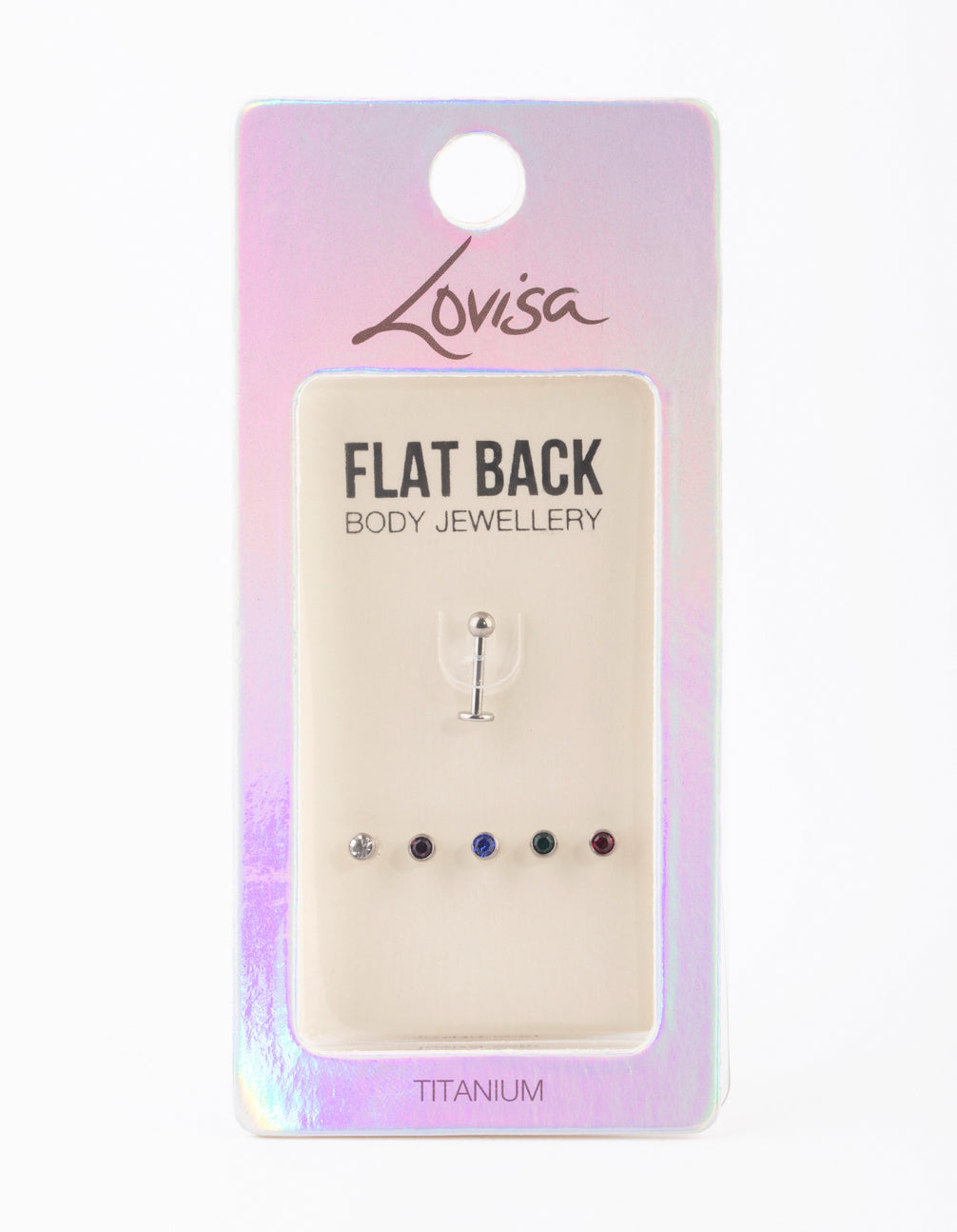 Titanium Mixed Diamante Flat Back 6-Pack