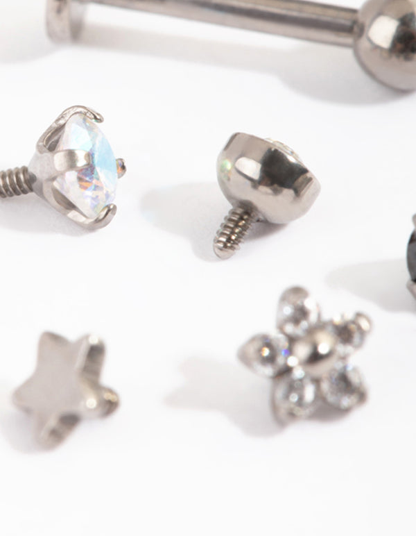 Titanium Pretty Flat Back Back