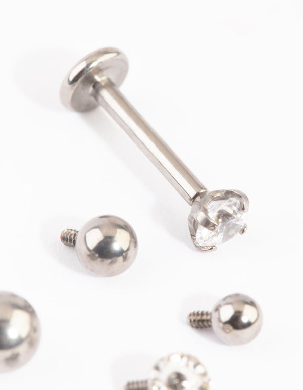 Titanium Ball Flat Back 6-Pack