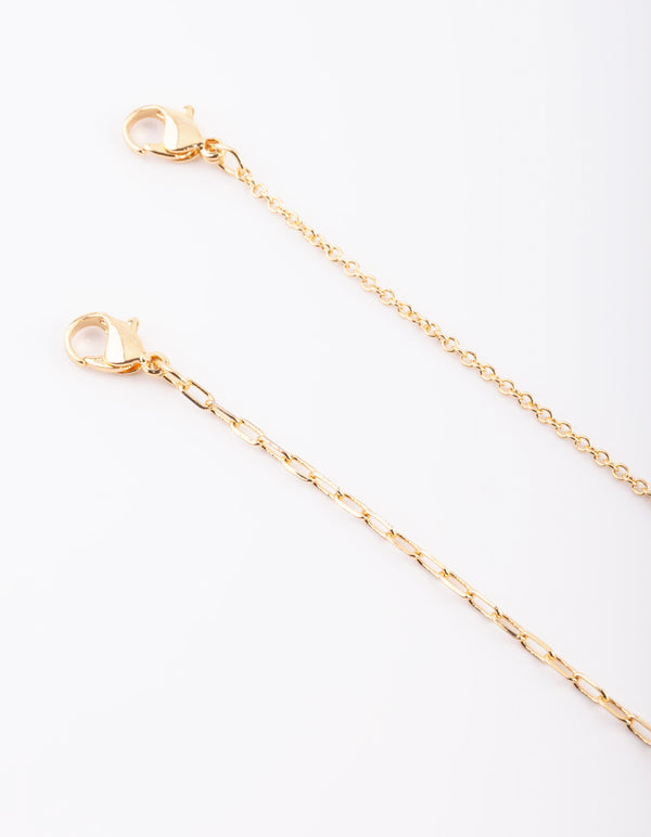 Gold Plated Fine Chain Anklet Set