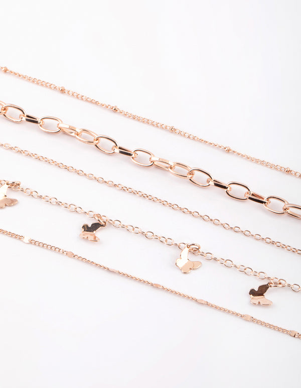 Rose Gold Butterfly Choker