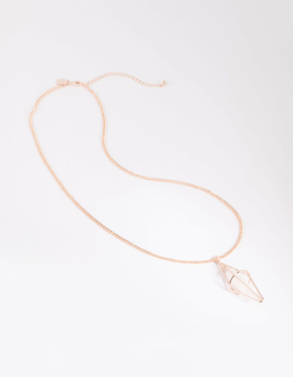 Clear Quartz Cage Necklace