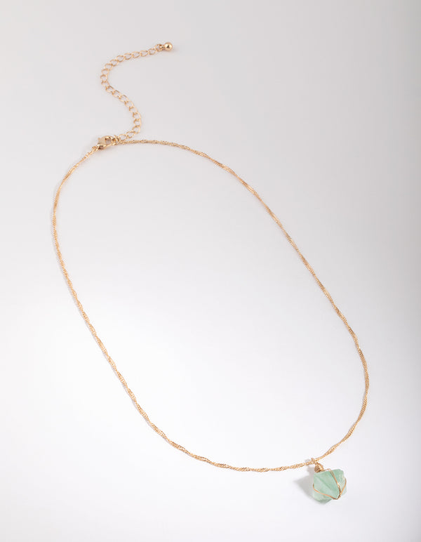 Green Fluorite Cage Necklace