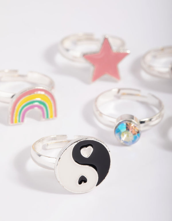 Kids Y2K Rainbow Rings