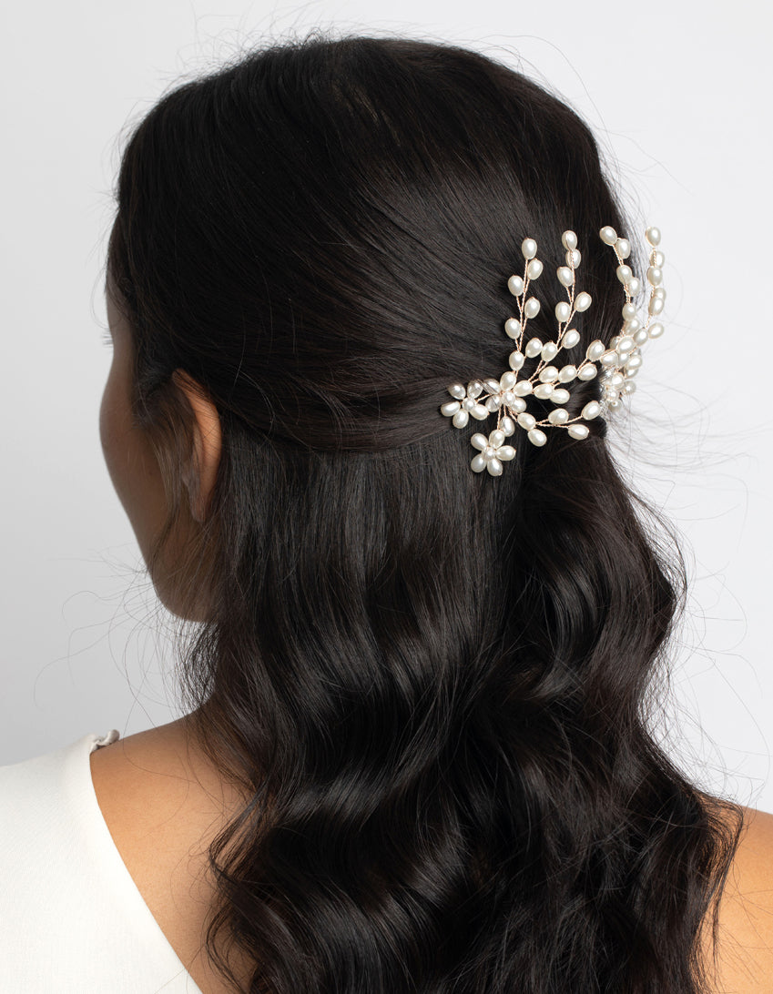 Rose Gold Pearl Pin Pack