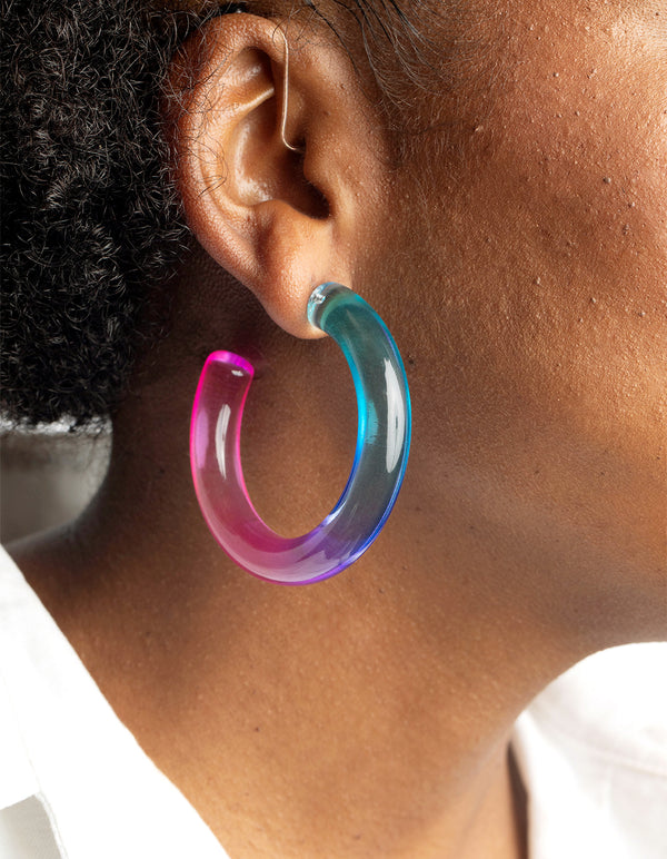 90s Acrylic Hoop Earrings