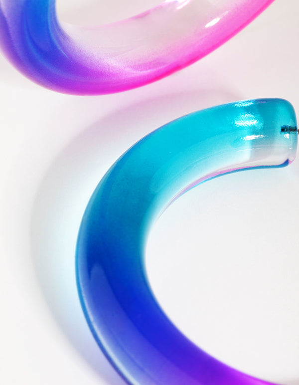 90s Acrylic Hoop Earrings