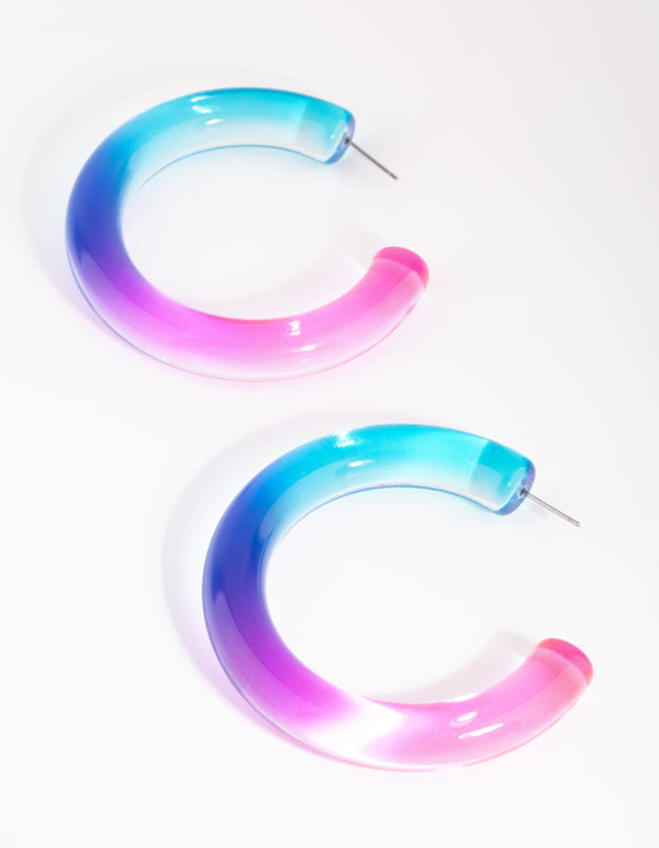 90s Acrylic Hoop Earrings