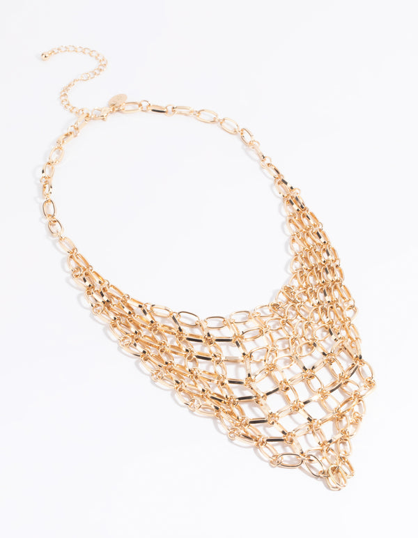 Gold Chain Statement Necklace