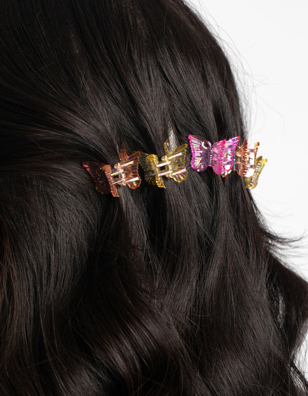 Bright Butterfly Mini Claw Clip 6-Pack