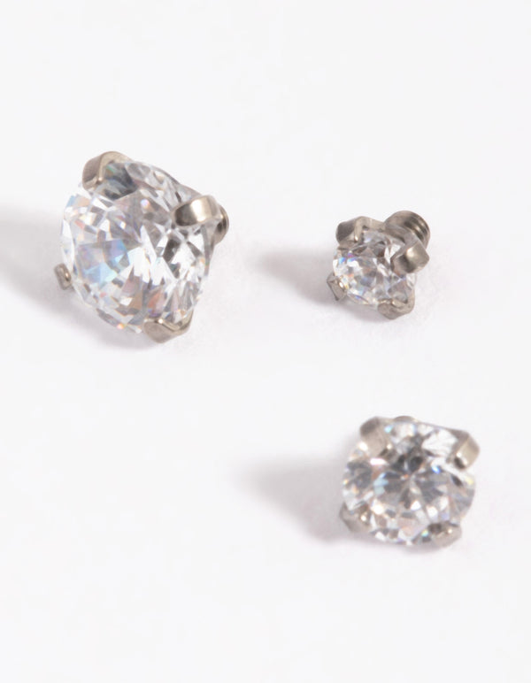 Titanium Ascending Diamante Dermal Anchor