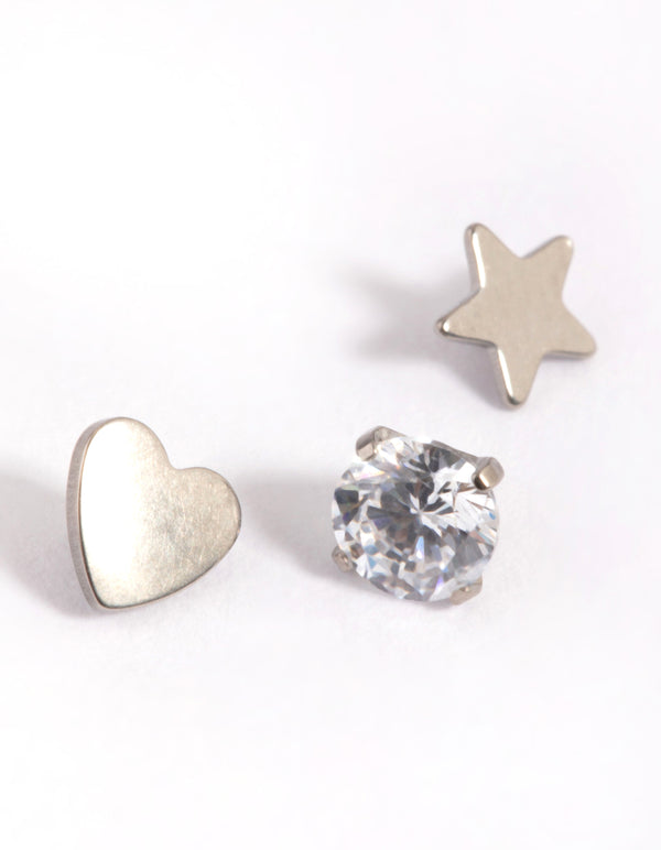 Titanium Star & Heart Dermal Anchor