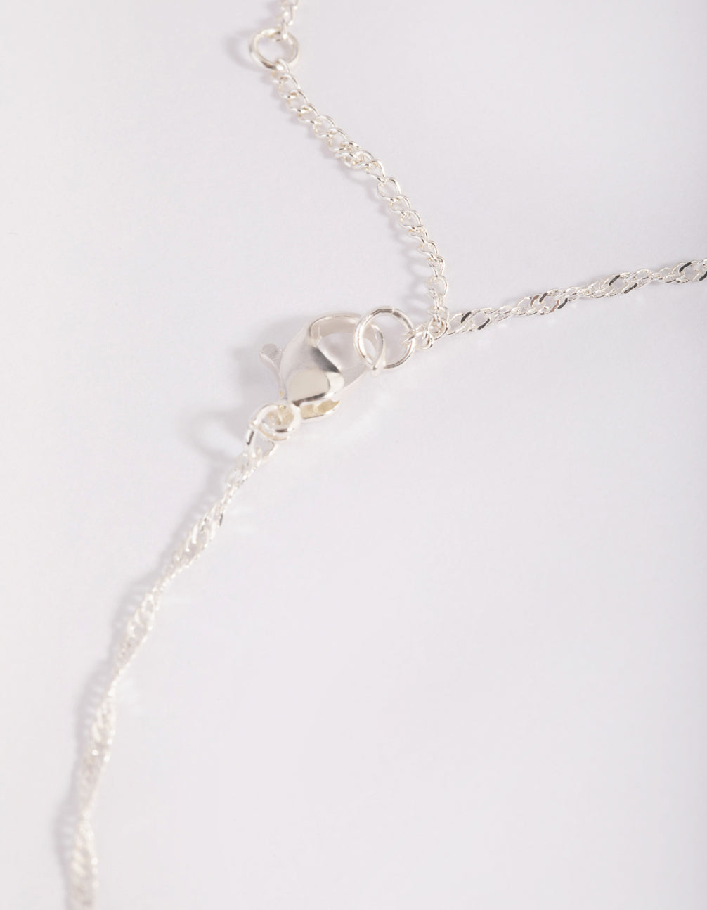 Silver Plated Brass Flat Pearl Necklace