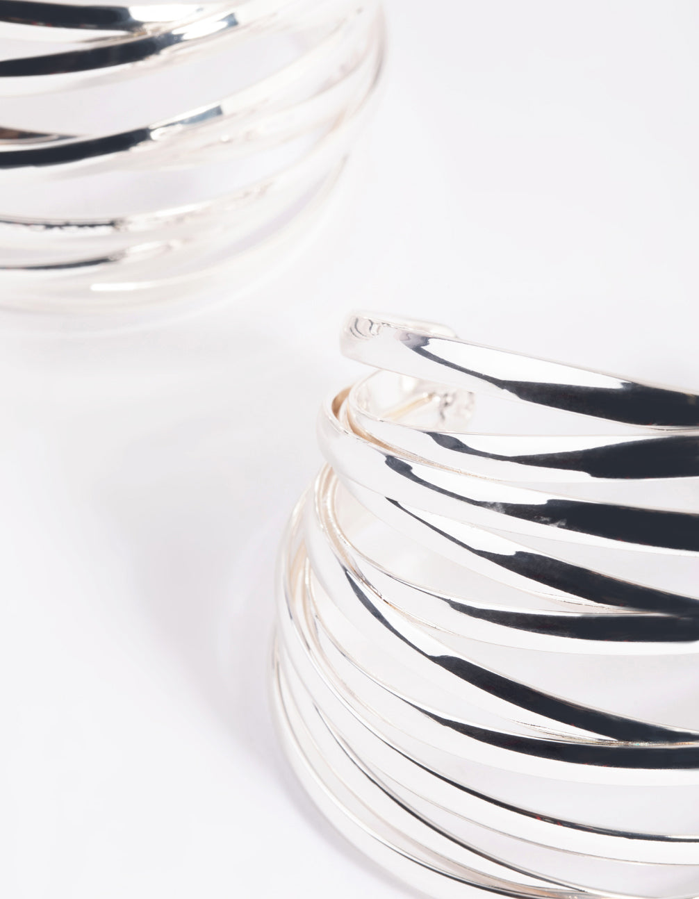 Silver Crossover Double Wrist Cuff