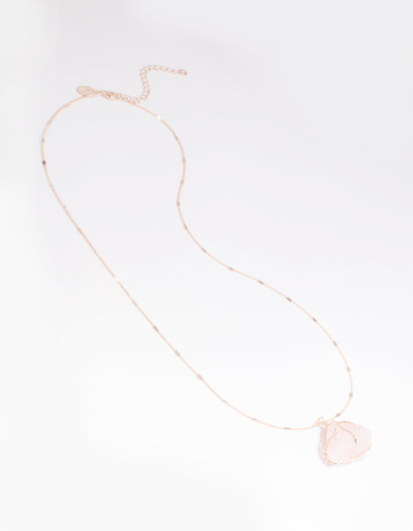 Rose Quartz Statement Necklace