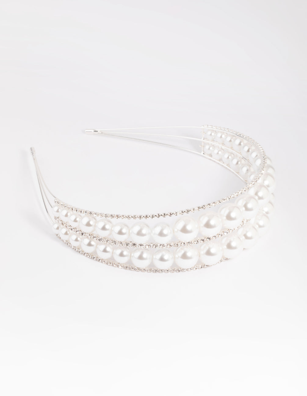 Silver Pearl Headband