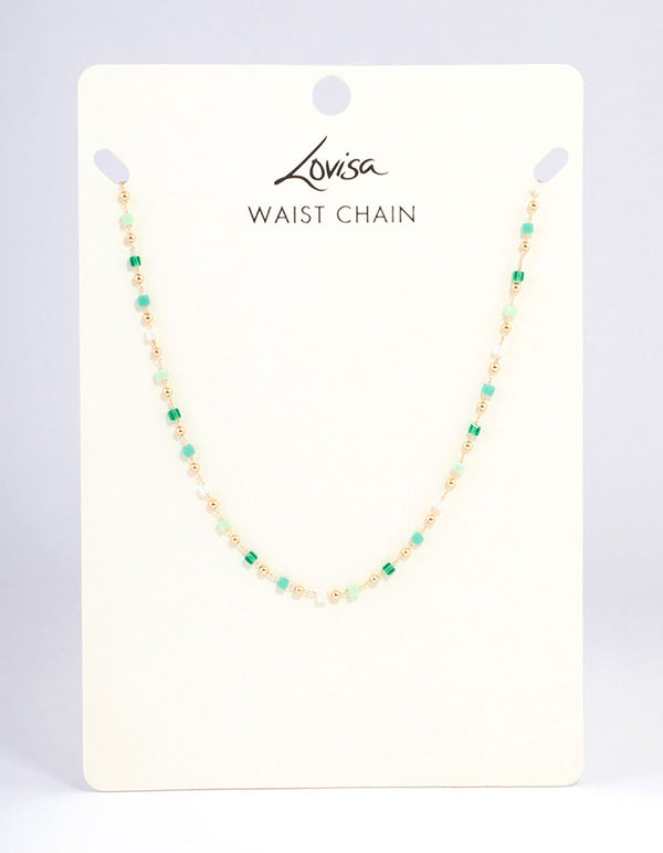Gold Beaded Waist Chain
