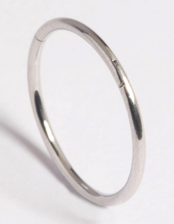 Platinum Plated Titanium Clicker Ring