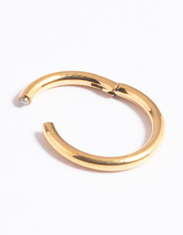 Gold Plated Titanium Clicker Ring