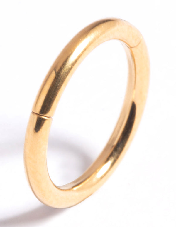 Gold Plated Titanium Clicker Ring