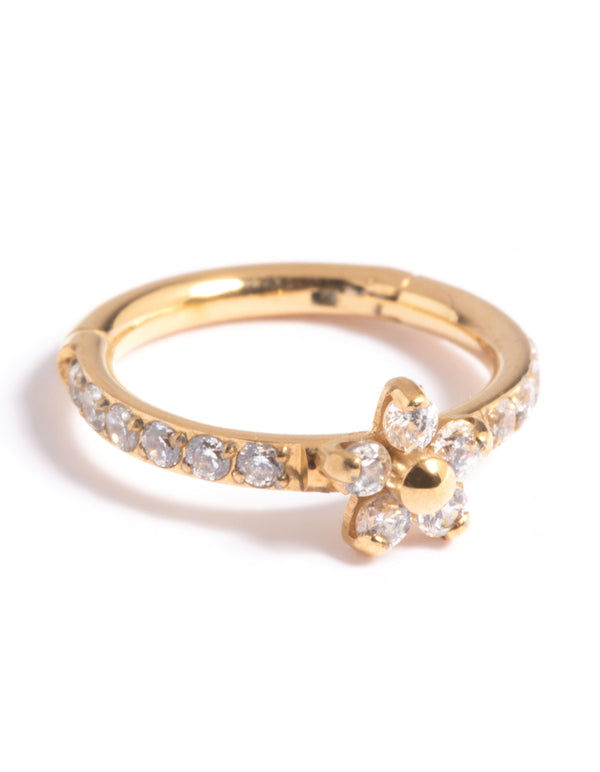 Gold Plated Titanium Clicker Ring