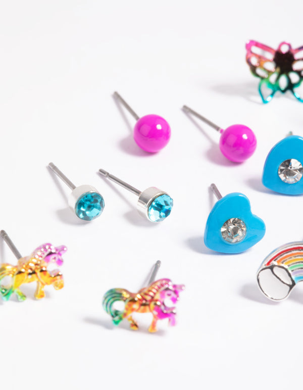 Kids Rainbow Magic Stud Earring 6-Pack