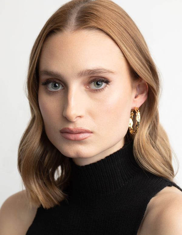 Gold Plated Hoop Earrings