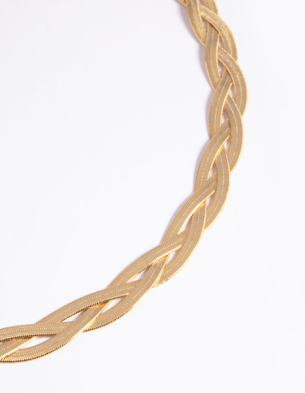 Gold Plated Flat Chain Necklace