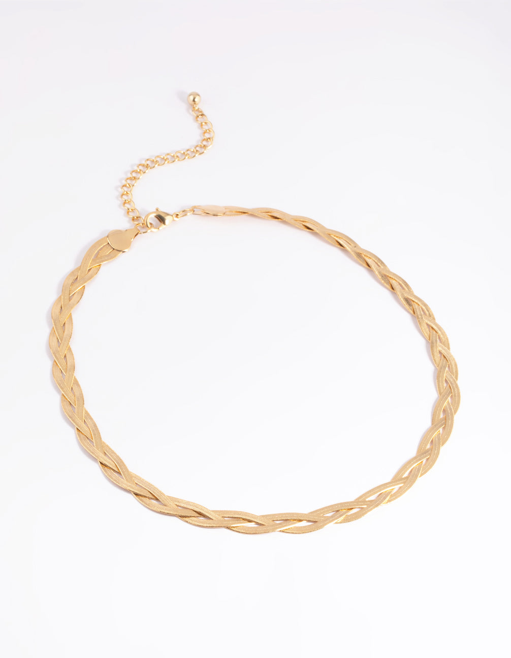 Gold Plated Flat Chain Necklace