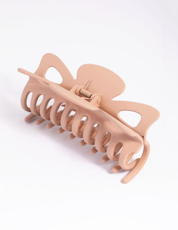 Neutral Large Triangular Claw Clip