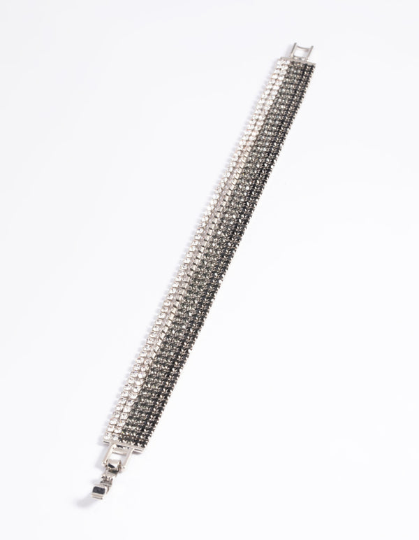 Silver Diamante Ombre Bracelet