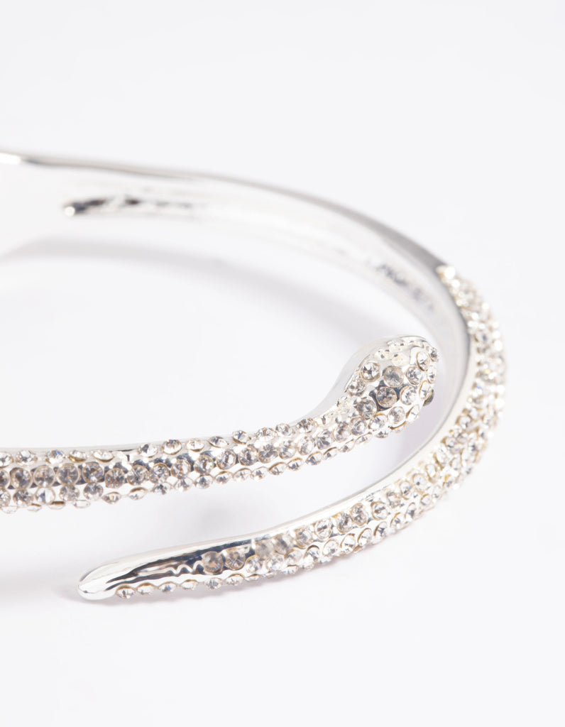 Silver Diamante Snake Hinge Bracelet Lovisa - Main Image