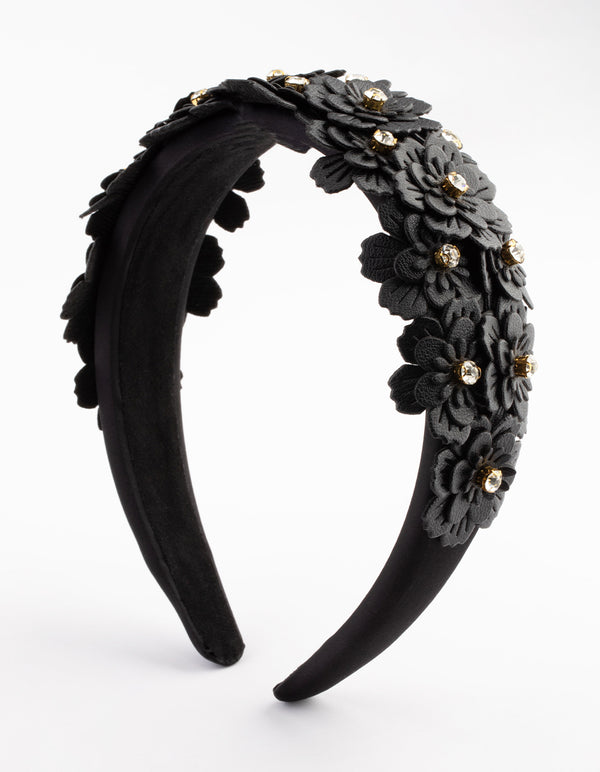 Embellished Floral Fabric Headband