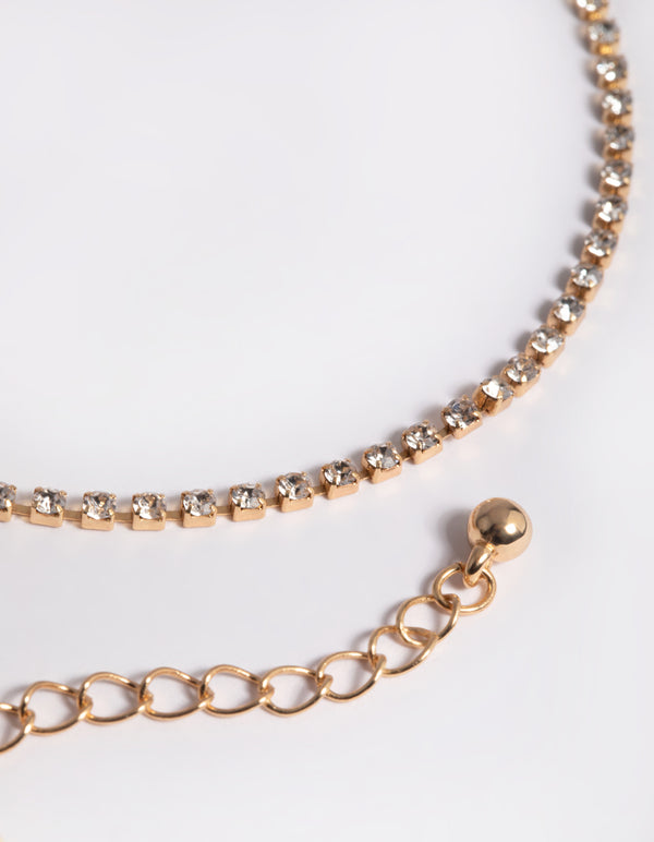 Gold Butterfly & Leaf Anklet Pack