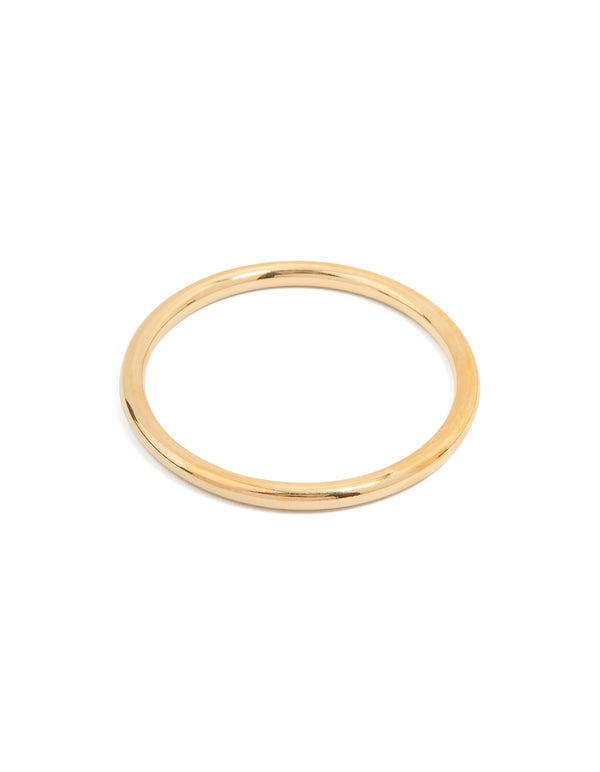 Waterproof Gold Plated Stainless Steel Statement Round Bangle