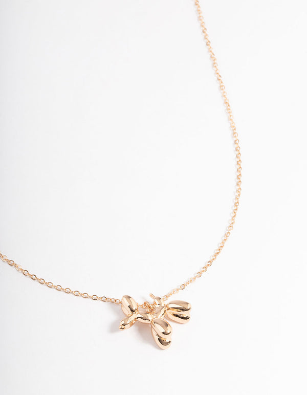 Gold Bubble Dog Necklace