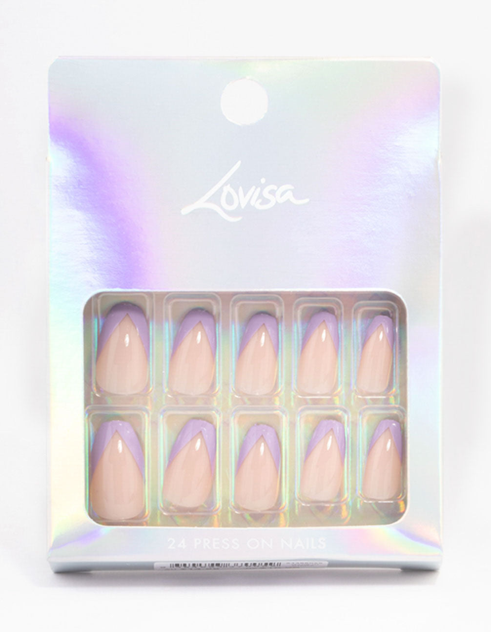 Purple Pointed Tip Press On Nails