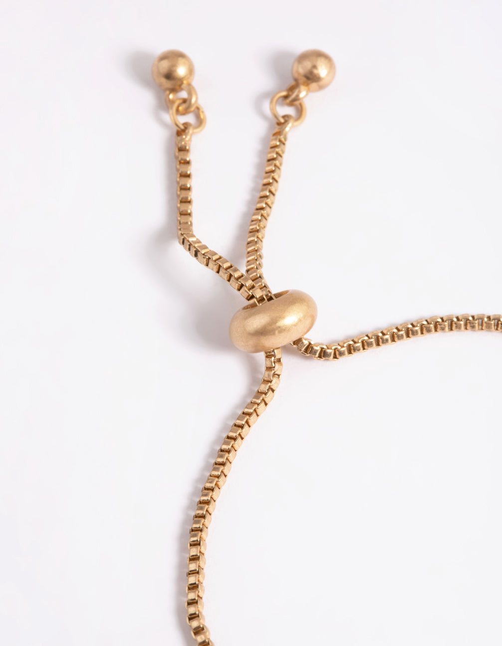 Worn Gold Green Teardrop Toggle Bracelet