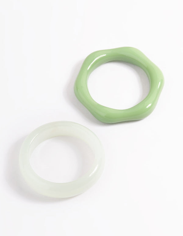 Worn Gold Acrylic Dome & Detail Ring Pack