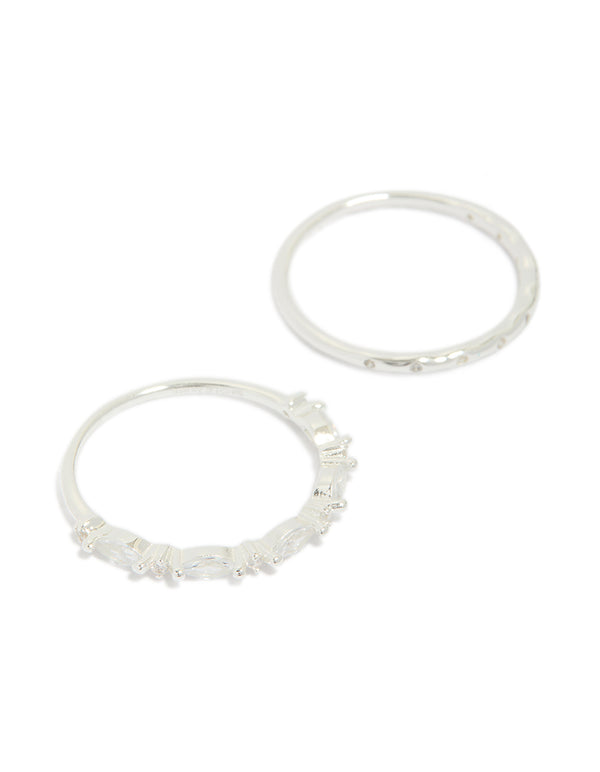 Sterling Silver Marquise Ring Pack